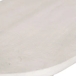 Ovaler Couchtisch in Creme aus Massivholz - Nuvellas