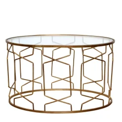 Ovaler Design Couchtisch aus Klarglas - Arsenal