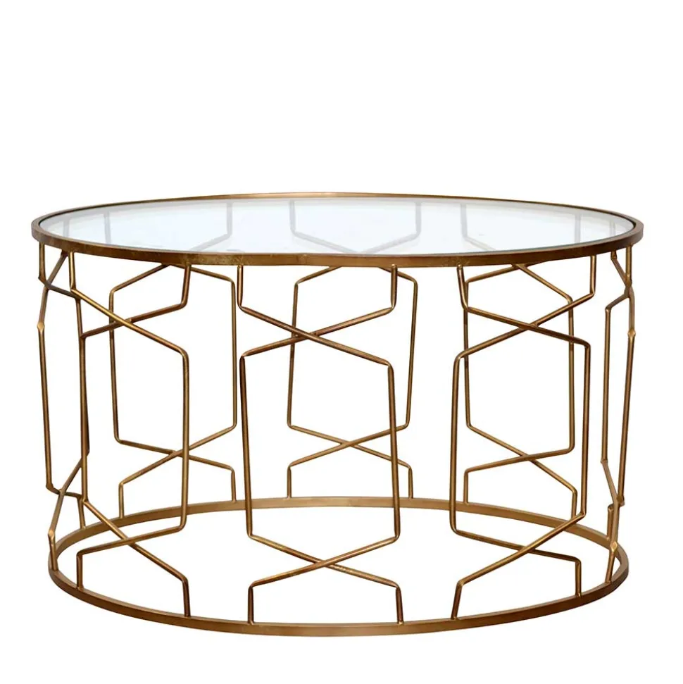 Ovaler Design Couchtisch aus Klarglas - Arsenal