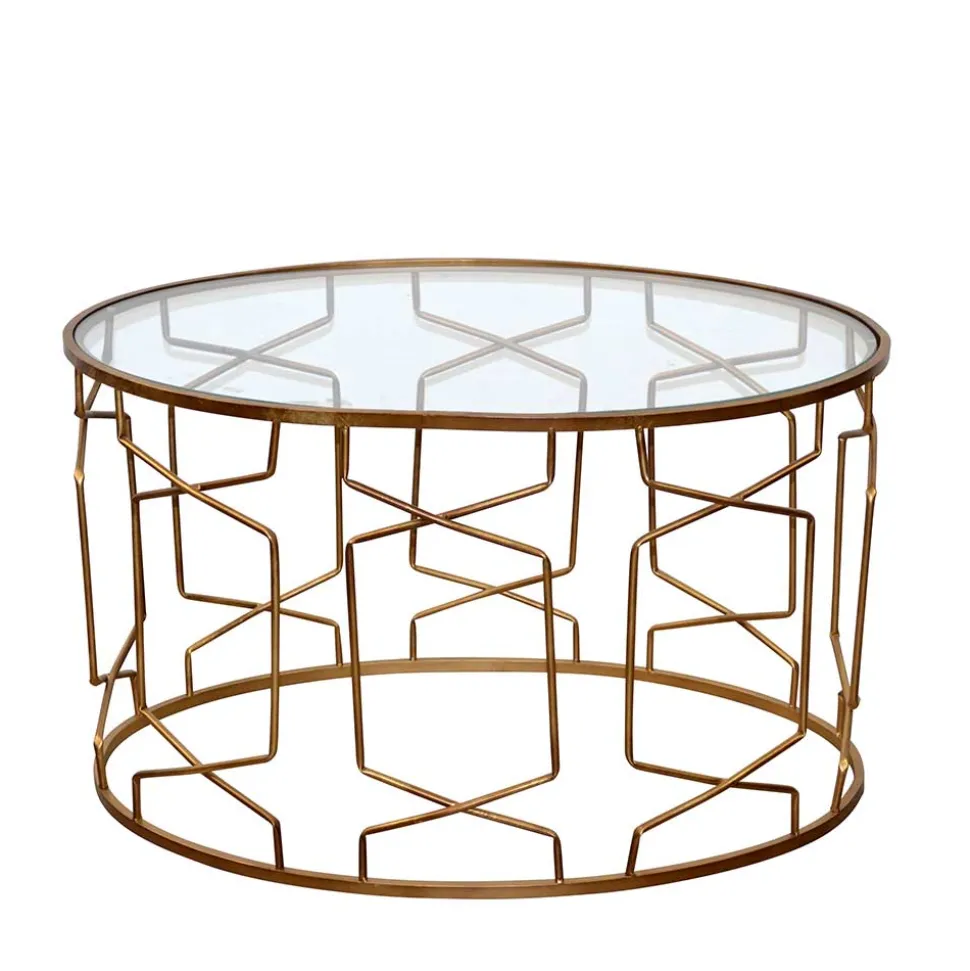 Ovaler Design Couchtisch aus Klarglas - Arsenal