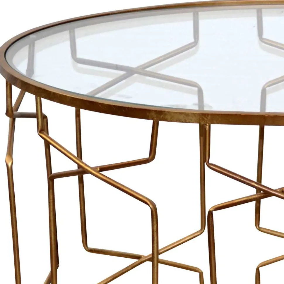 Ovaler Design Couchtisch aus Klarglas - Arsenal