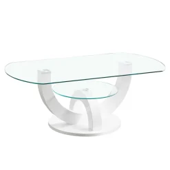 Ovaler Design Glastisch fürs Wohnzimmer - Trucos