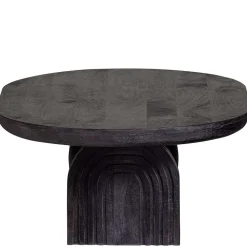 Ovaler Design-Couchtisch in Schwarz - Islando