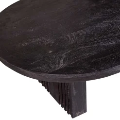 Ovaler Design-Couchtisch in Schwarz - Islando