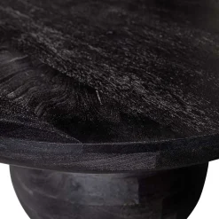 Ovaler Design-Couchtisch in Schwarz - Islando