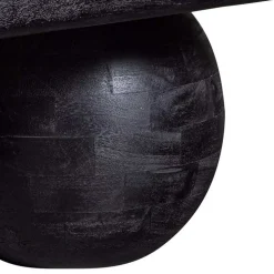 Ovaler Design-Couchtisch in Schwarz - Islando