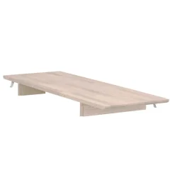 Ovaler Esstisch Eiche White Wash & 4 Stühle Pessoa mit Webstoff Grau (fünfteilig)