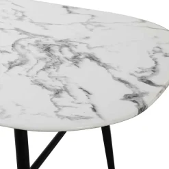 Ovaler Retro Esstisch in Marmoroptik - Little