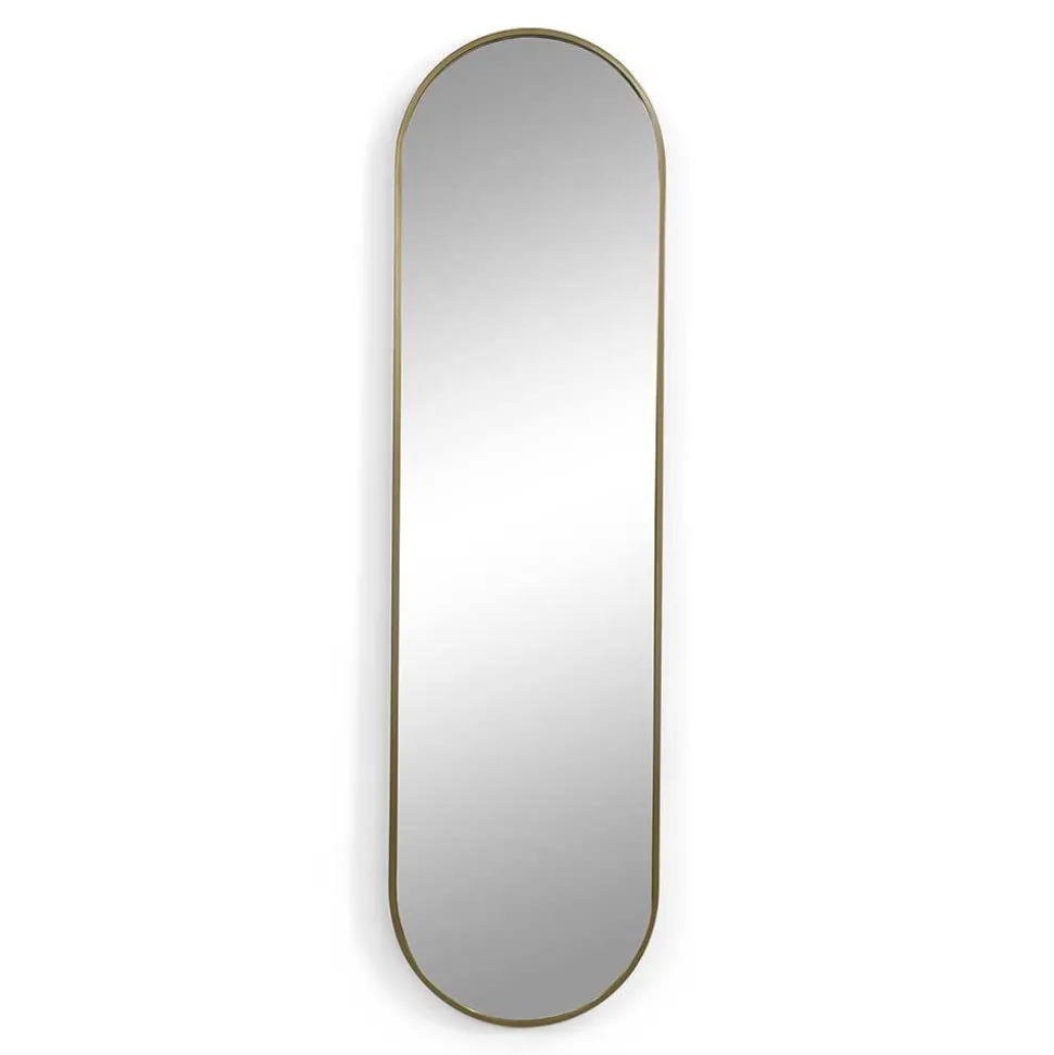 Ovaler Wandspiegel in Gold - Bali