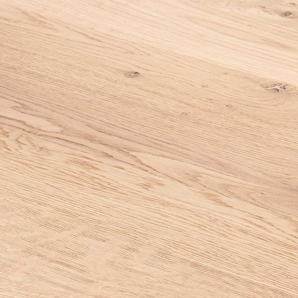 Ovaler Wildeiche-Tisch mit weißem Spidergestell - French