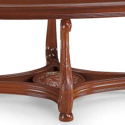 Ovaler Wohnzimmer Tisch in Nussbaumfarben - Vibon