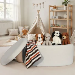 Ovaler XL Hocker mit Stauraum-Truhe - Barracin