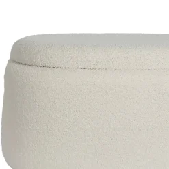 Ovaler XL Hocker mit Stauraum-Truhe - Barracin