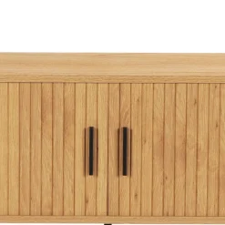 Ovales TV-Board mit Schiebetüren - Barnetta