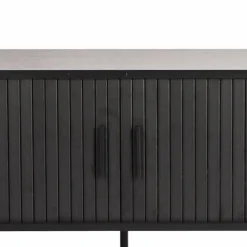 Ovales TV-Lowboard mit Schiebetüren - Lurymav