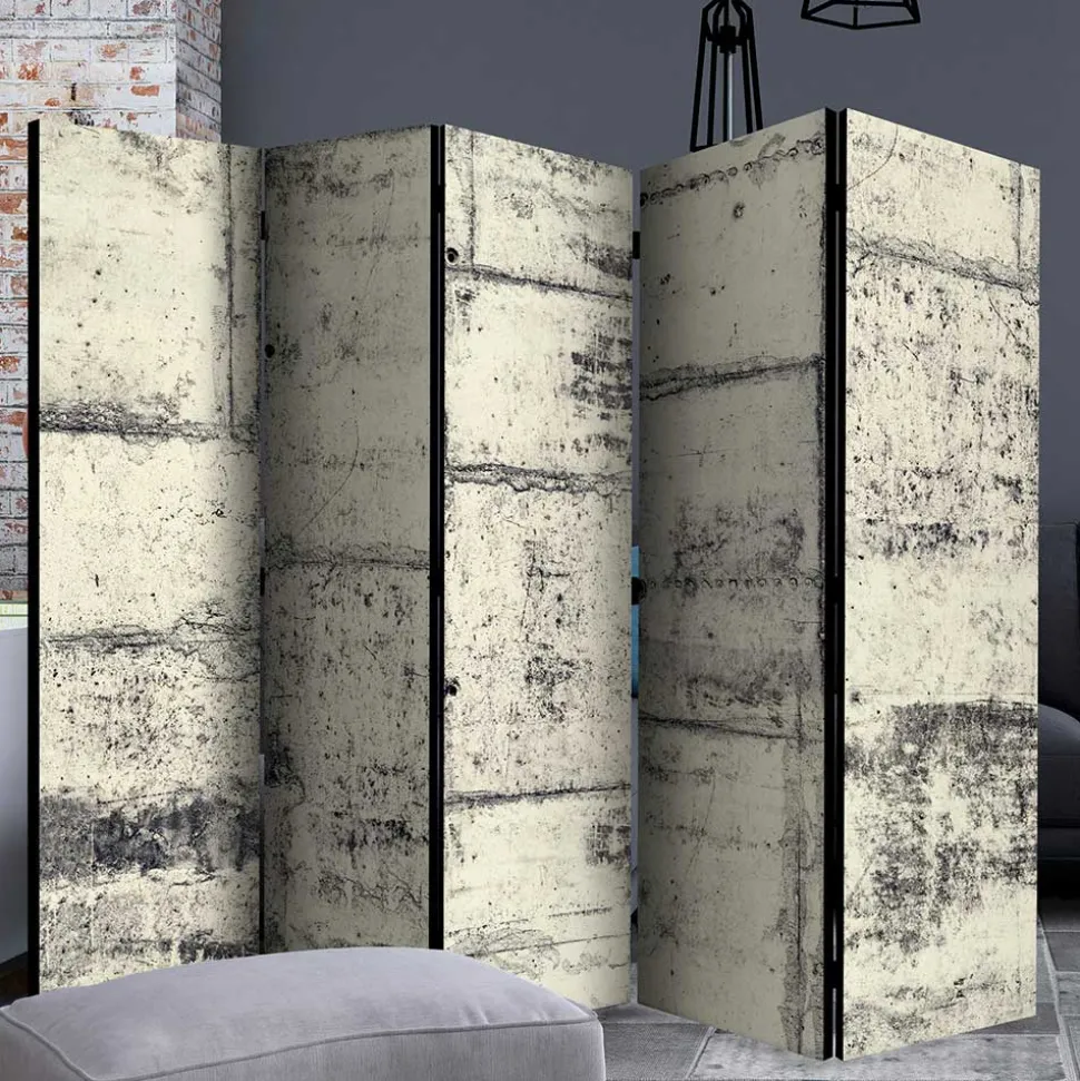 Paravent bedruckt in Betonoptik - Whites