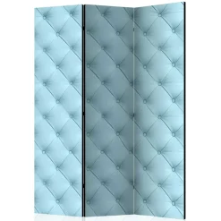 Paravent im Chesterfield Look in Hellblau - Prenzla