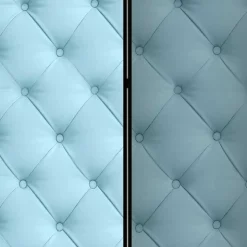 Paravent im Chesterfield Look in Hellblau - Prenzla