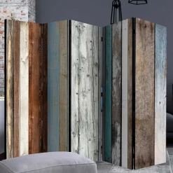 Paravent im Shabby Holzwand Look - Deta