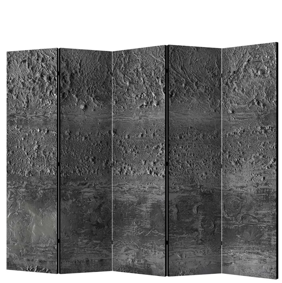 Paravent in Dunkelgrau Stein Struktur Optik - Tulaterri