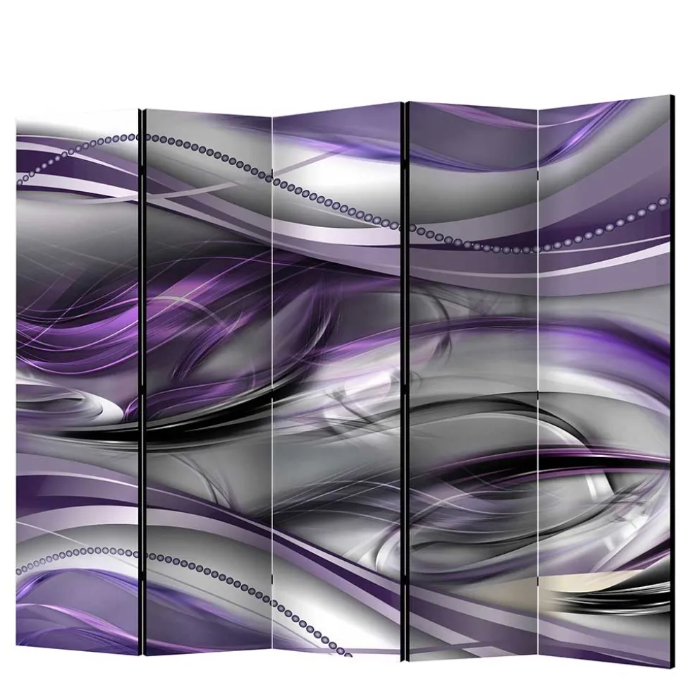Paravent in Grau & Violett bedruckt - Jawos