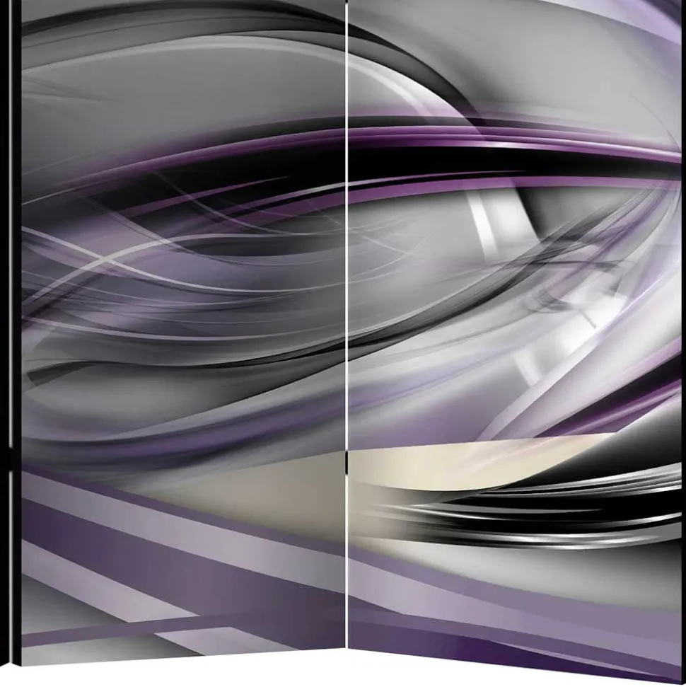 Paravent in Grau & Violett bedruckt - Jawos
