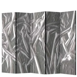 Paravent in Grau Silber bedruckt - Smidan