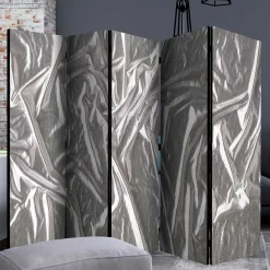 Paravent in Grau Silber bedruckt - Smidan