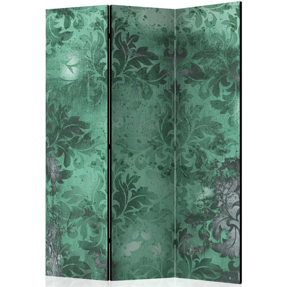 Paravent in Grün Grau Ornament - Vilma