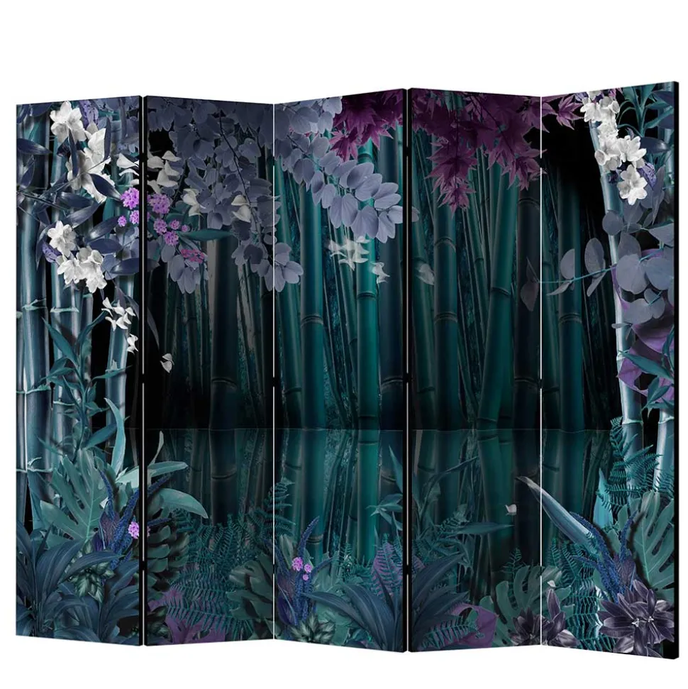 Paravent mit Bambus & Pflanzen Motiv - Kariono