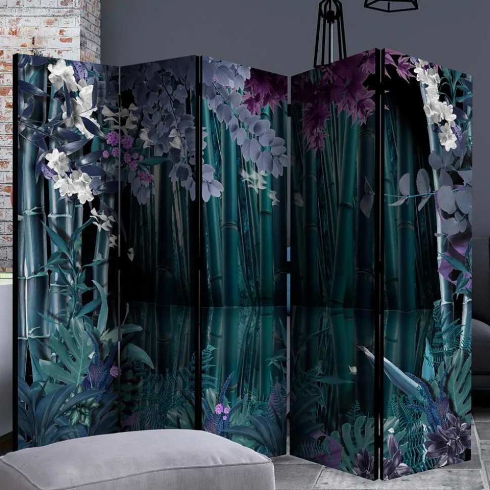 Paravent mit Bambus & Pflanzen Motiv - Kariono