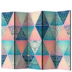 Paravent mit Dreieck Muster mit Orient Ornamenten - Sintma