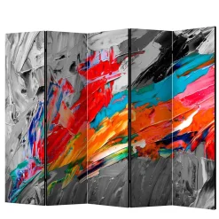 Paravent mit Druckmotiv Farbe in Bunt - Hemenias