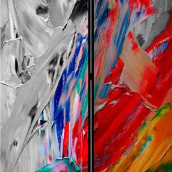 Paravent mit Druckmotiv Farbe in Bunt - Hemenias