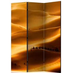 Paravent mit Foto Wüste mit Kamel Karavane - Lively