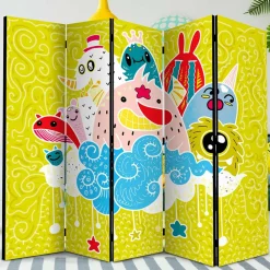 Paravent mit Kawaii Monster Motiv - Quarzas