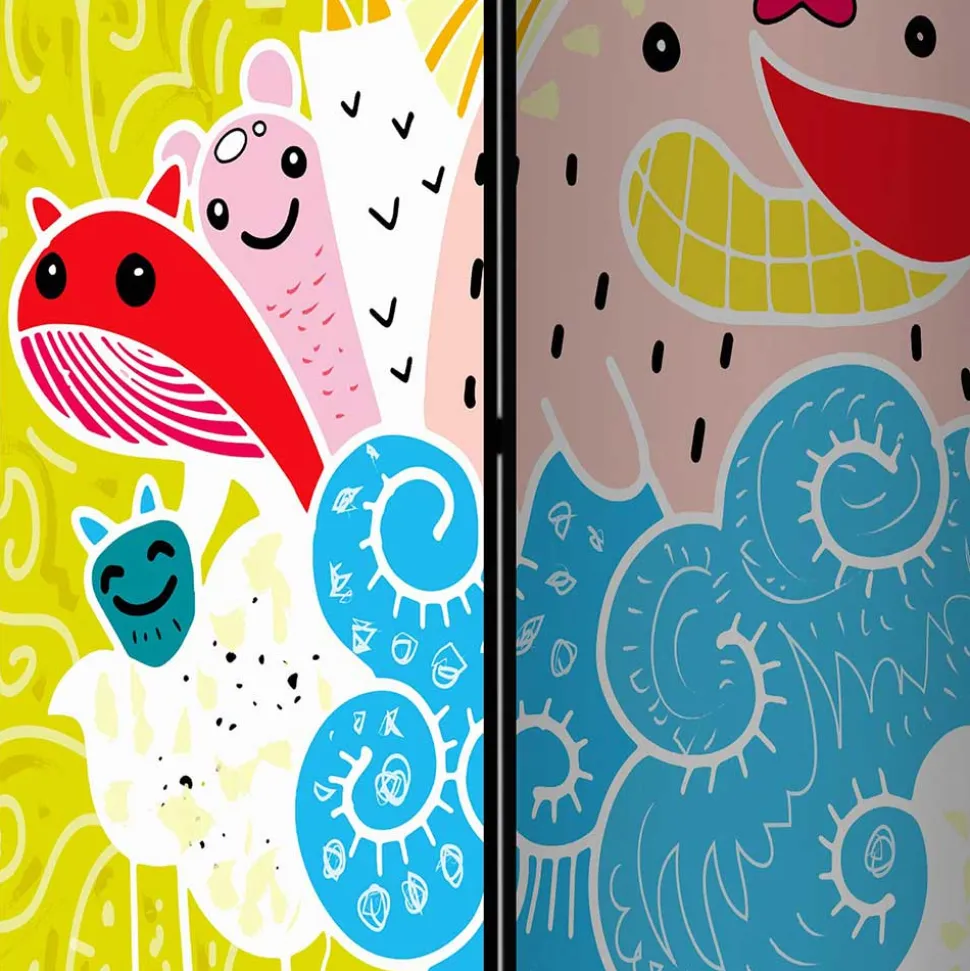Paravent mit Kawaii Monster Motiv - Quarzas