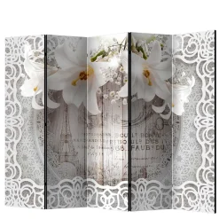 Paravent mit Vintage Motiv Paris Lilien - Crane