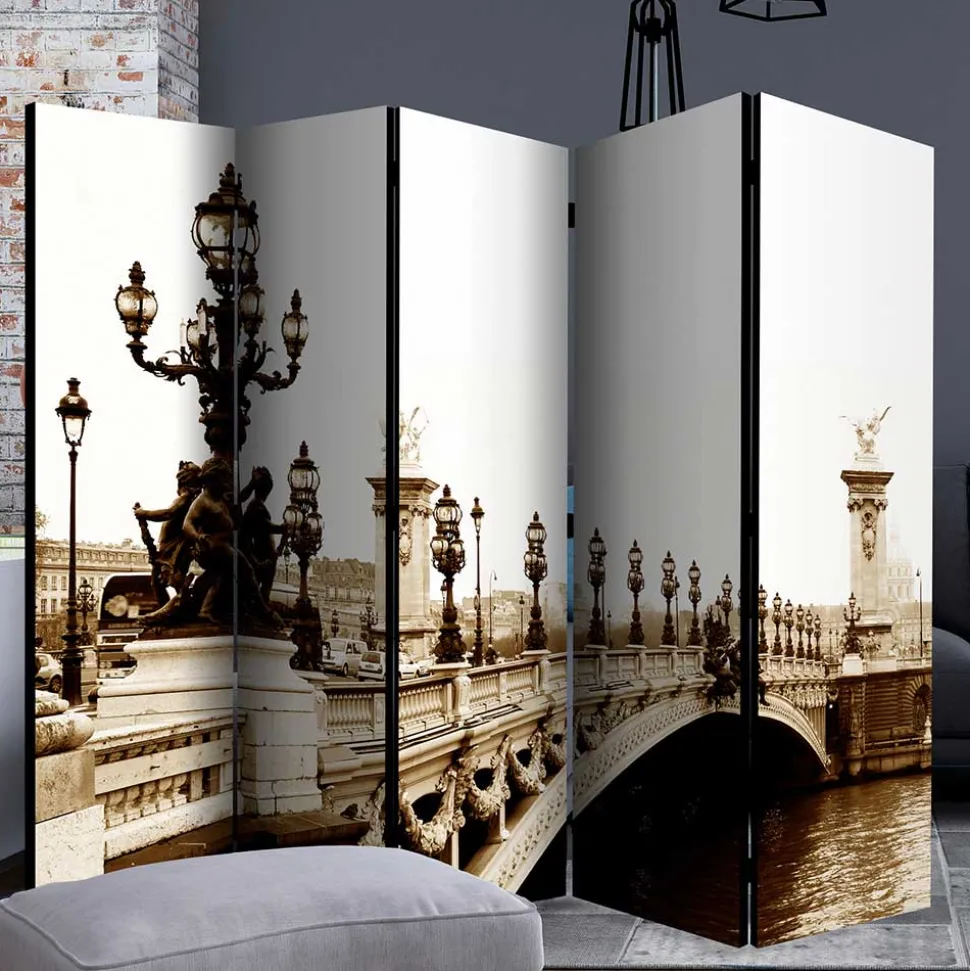 Paravent Raumtrenner mit Schwarzweiß Fotodruck - Charon