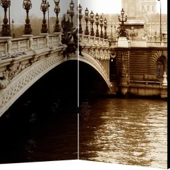 Paravent Raumtrenner mit Schwarzweiß Fotodruck - Charon