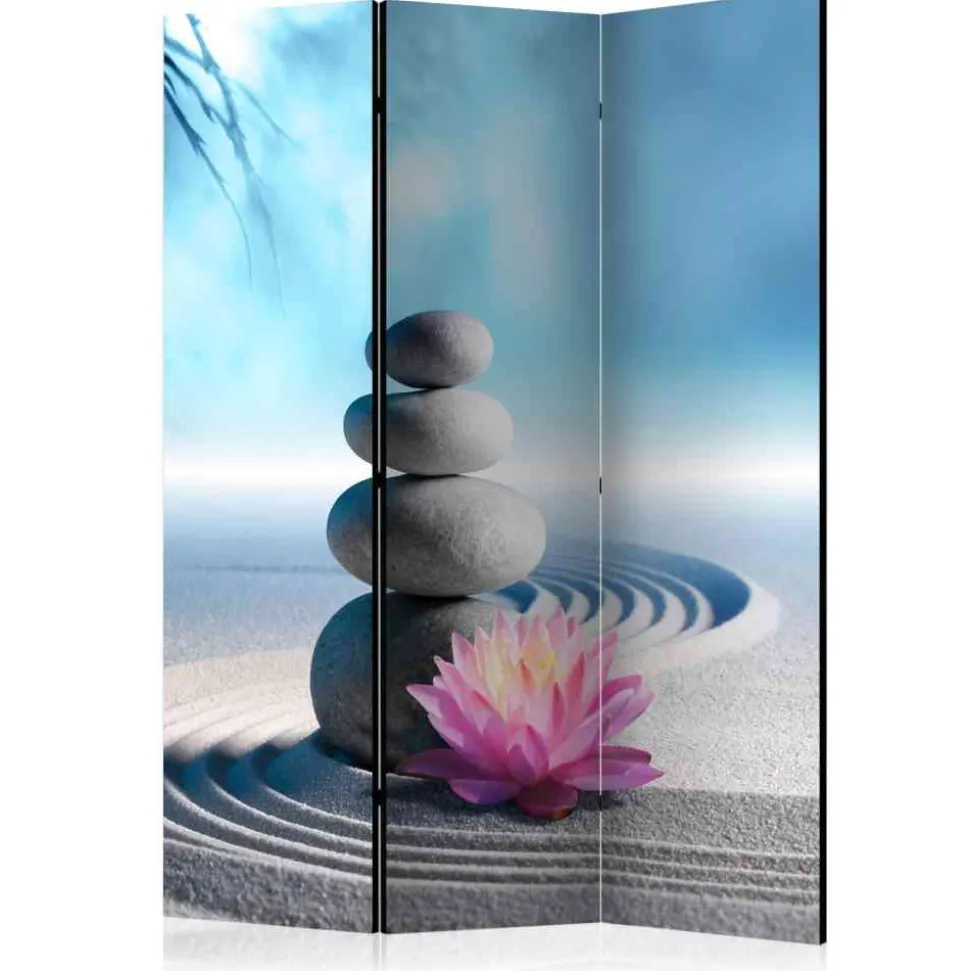 Paravent Trennwand mit Zen Foto Motiv - Rhodos