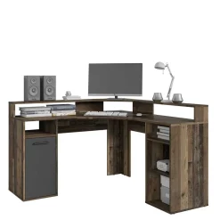 PC Eckschreibtisch in Altholz Optik - Asalion