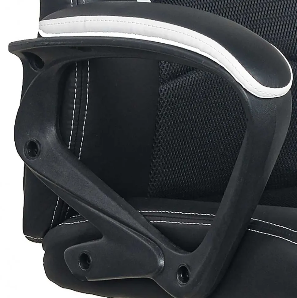 PC Gamingstuhl in Schwarz Weiß - Toma