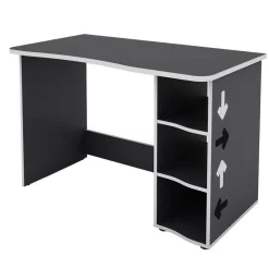 PC Schreibtisch in Anthrazit mit Weiß - Venatio