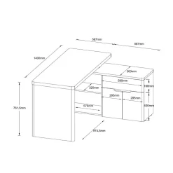 PC Tisch Trendenca in Eiche San Remo