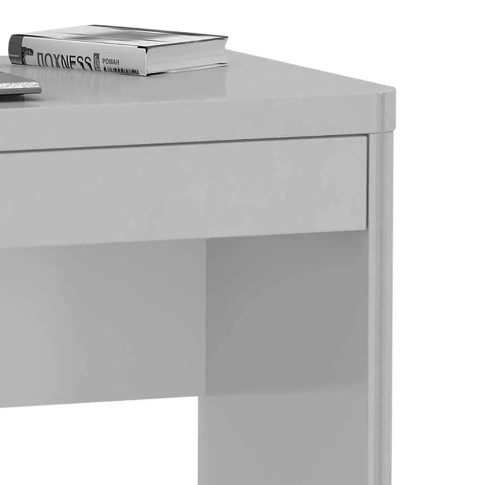 PC-Tisch Trevoz in Hochglanz Weiß