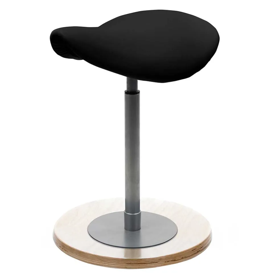 Pendelhocker mit Sattelsitz in Schwarz - Vilaroma