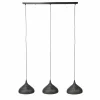 Pendelleuchte mit 3 Schirmen Trichterform Simulin aus Metall