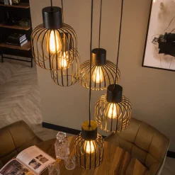 Pendelleuchte mit Drahtschirmen - Lotta