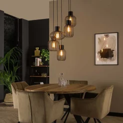 Pendelleuchte mit Drahtschirmen - Lotta